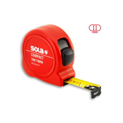 SOLA Compact CO5-Rollmeter – Etikett vollfarbig bedruckt mit Ihrem Logo, A-Nr.: SO-50500501 - 01