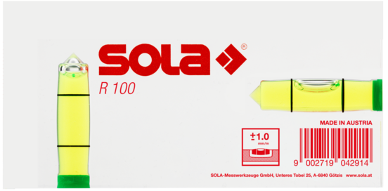 SOLA R 100 Mini-Wasserwaage – einseitig vollfarbig bedruckt mit Ihrem Logo, A-Nr.: SO-1622105 - 02 SOLA R 100 Mini-Wasserwaage – einseitig vollfarbig bedruckt mit Ihrem Logo, A-Nr.: SO-1622105 - 02